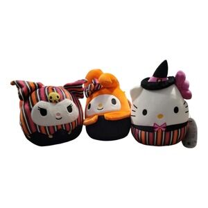 Squishmallows Hello Kitty & Friends Halloween Plush Set - My Melody, Hello Kitty